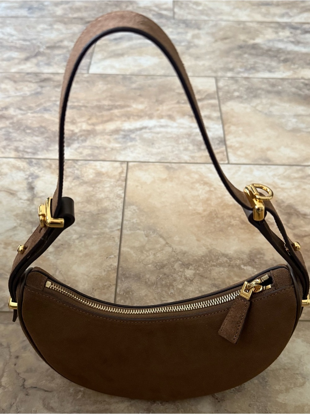 Prada Arque Mini Suede Shoulder Bag - Picture 6 of 11